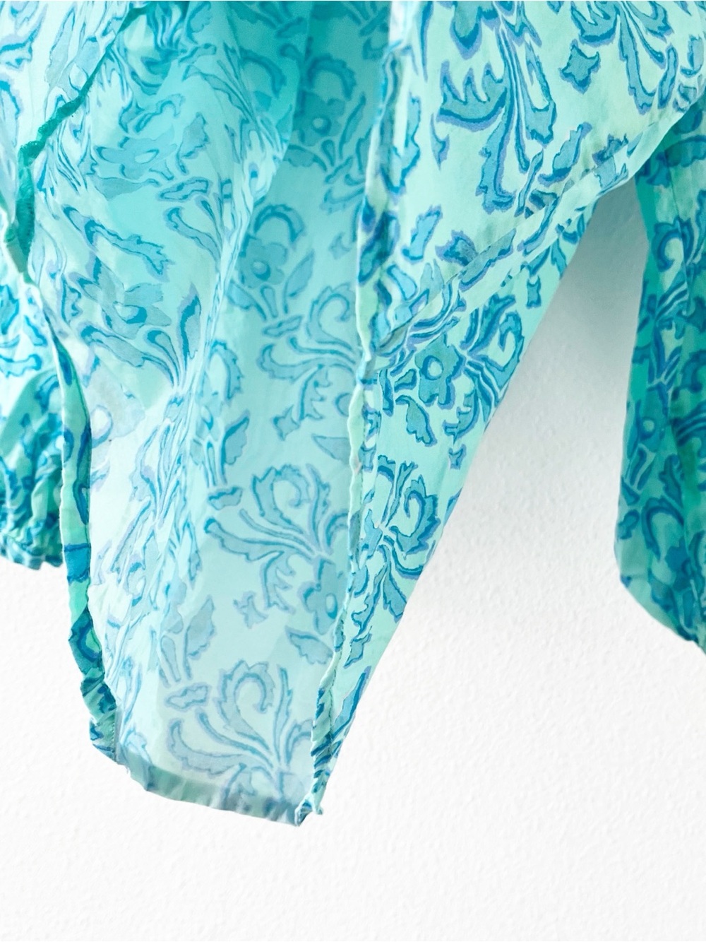 Sundance Faron Floral 100% Cotton Button Down Embroidered Balloon Sleeve Tunic - Picture 8 of 11